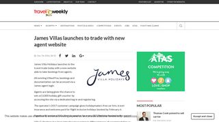 James Villas launches to trade with new agent website | Travel Weekly