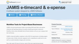 JAMIS e-timecard & e-xpense | 2018 Software Reviews, Pricing