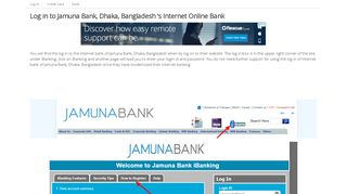 Log in to Jamuna Bank, Dhaka, Bangladesh 's Internet Online Bank ...