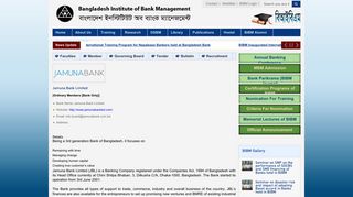Jamuna Bank Limited | Bangladesh Institute of Bank Management