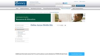 Online Access Mobile Site | janney.com