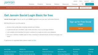 Get Janrain Social Login Basic for free | Janrain