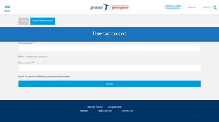 User account | Janssen