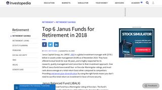 Top 6 Janus Funds for Retirement in 2018 - Investopedia