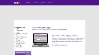 Account Log-in - Online Registration | FedEx Japan
