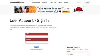 Sign up - Japan Guide