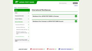 International Remittances-JAPAN POST BANK