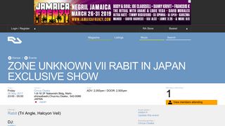 RA: ZONE UNKNOWN VII RABIT IN JAPAN EXCLUSIVE SHOW at ...