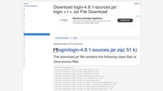 Download login-4.9.1-sources.jar : login « l « Jar File Download