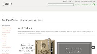 Jared Vault Values - Clearance Jewelry - Jared