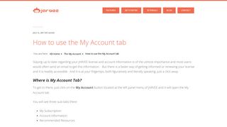 How to use the My Account tab - Jarvee