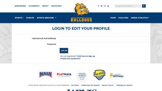Login to edit your Profile | Jarvis Christian College Athletics
