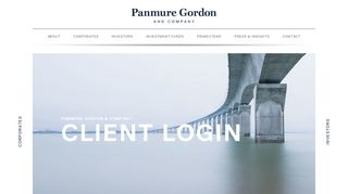 Client Login - Panmure Gordon