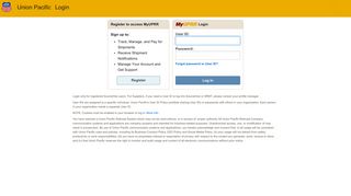 Union Pacific: Log In Page