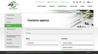 Customs agency - Logistyka, spedycja krajowa, transport ... - JAS-FBG