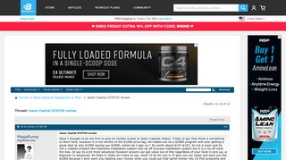 Jason Capital STATUS review - Bodybuilding.com Forums
