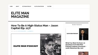 How To Be A High-Status Man – Jason Capital (Ep. 117) - Elite Man ...