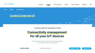 Control Center Connectivity Management | Cisco Jasper