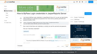 How to ByPass Login credentials in JasperReports Server - Stack ...
