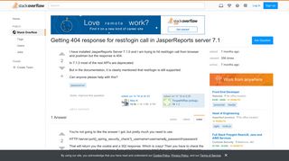 Getting 404 response for rest/login call in JasperReports server 7 ...