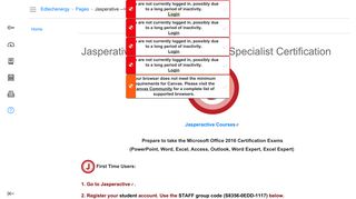 Jasperative --> Microsoft Office Specialist Certification: Edtechenergy