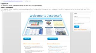 Logging In - TIBCO JasperReports® Server Online Help - Jaspersoft