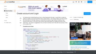 Create account and Login - Stack Overflow