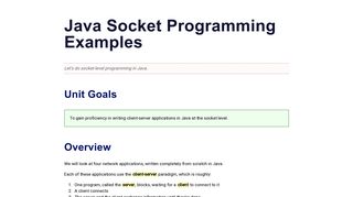 Java Socket Programming Examples