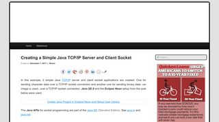 Creating a Simple Java TCP/IP Server and Client Socket - Pega ...