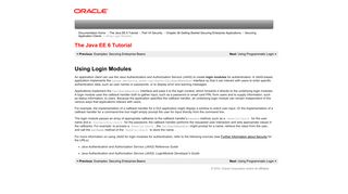 Using Login Modules (The Java EE 6 Tutorial) - Oracle Docs