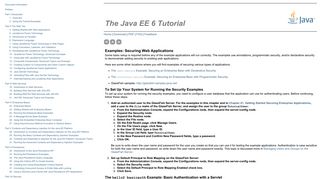 Examples: Securing Web Applications - The Java EE 6 Tutorial