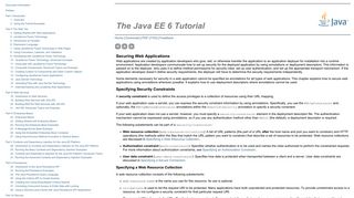 Securing Web Applications - The Java EE 6 Tutorial - Oracle Docs