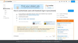How to authenticate users with facebook login in java - Stack Overflow