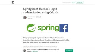 Spring Boot facebook login authentication using OAuth - Medium