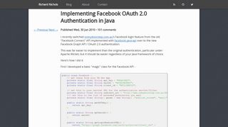 Implementing Facebook OAuth 2.0 Authentication in Java