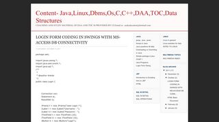LOGIN FORM CODING IN SWINGS WITH MS-ACCESS DB ...