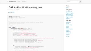 LDAP Authentication using Java - René Moser