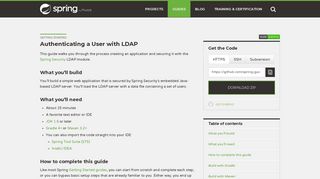 Getting Started · Authenticating a User with LDAP - Spring