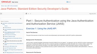 Part I : Secure Authentication using the Java Authentication and ...
