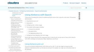 Using Kerberos with Search | 5.6.x | Cloudera Documentation