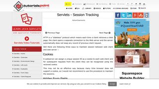 Servlet Session Tracking - TutorialsPoint