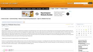 Dream.In.Code -> Login to a Website from Java
