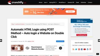 Automatic HTML Login using POST Method - Auto login a Website on ...