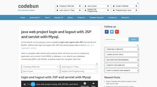 java web project login and logout with JSP and servlet with Mysql ...
