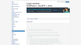 Login window : GridPane « JavaFX « Java - Java2s