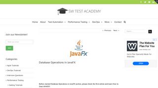 Database Operations in JavaFX - Software Test Academy