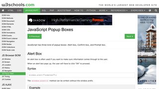 JavaScript Popup Boxes - W3Schools