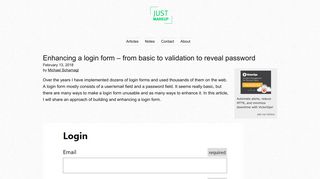 Enhancing a login form – from basic to validation to reveal password ...