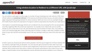 Using window.location to Redirect to a Different URL with JavaScript ...