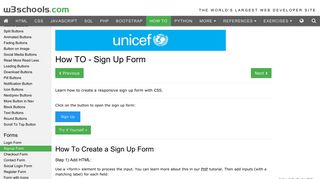 How To Create a Sign Up Form - W3Schools